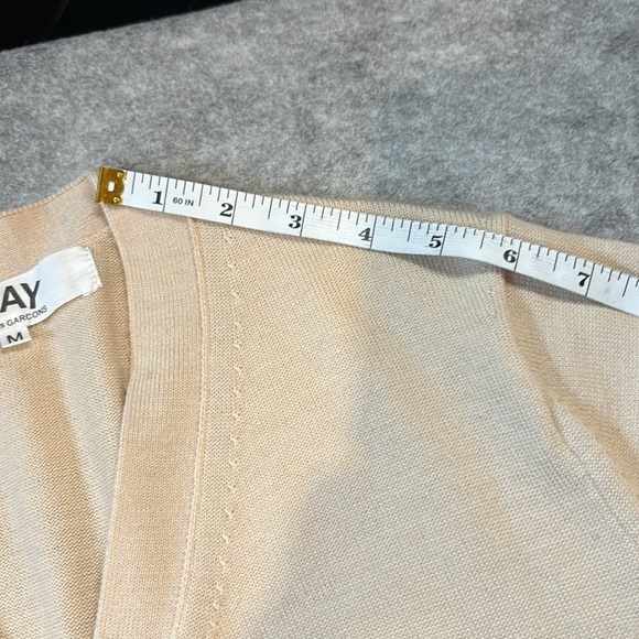 Comme Des Garcon PLAY Heart Patch  Cardigan in Beige. Made in Japan. - Picture 8 of 16